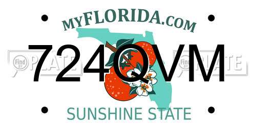 724QVM Florida License Plate