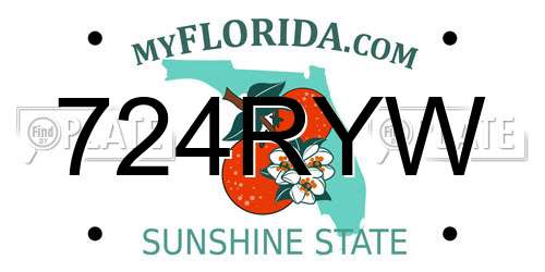 724RYW Florida License Plate