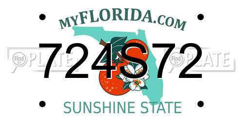 724S72 Florida License Plate