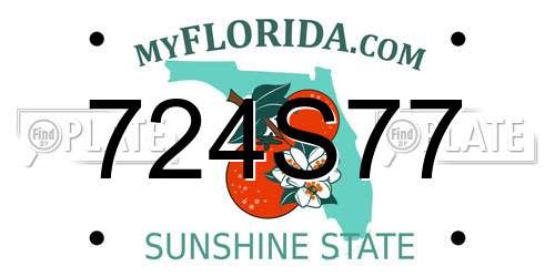 724S77 Florida License Plate