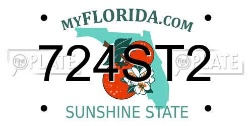 724ST2 Florida License Plate