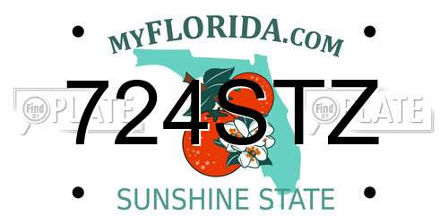 724STZ Florida License Plate