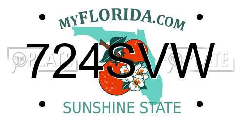 724SVW Florida License Plate
