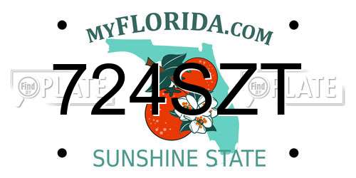 724SZT Florida License Plate