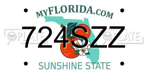 724SZZ Florida License Plate