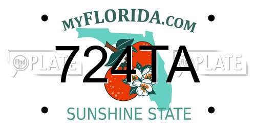 724TA Florida License Plate