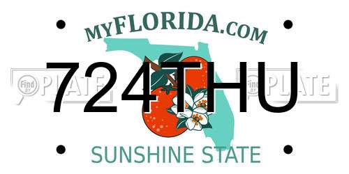 724THU Florida License Plate