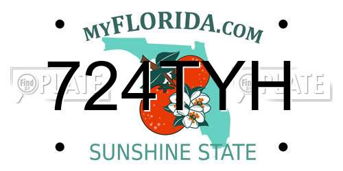 724TYH Florida License Plate