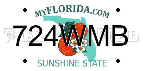 724WMB Florida License Plate
