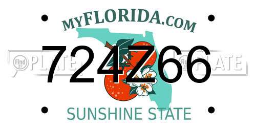 724Z66 Florida License Plate