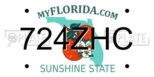 724ZHC Florida License Plate