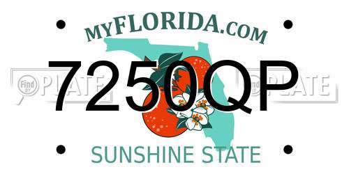 7250QP Florida License Plate