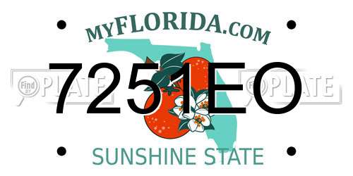 7251EO Florida License Plate