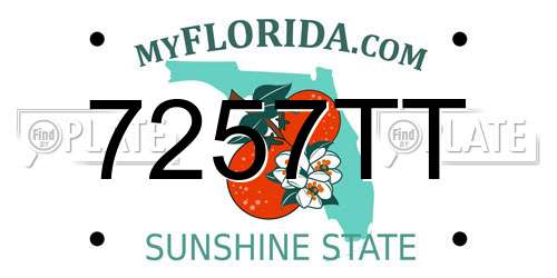7257TT Florida License Plate