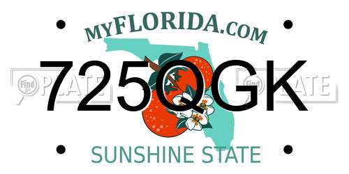 725QGK Florida License Plate