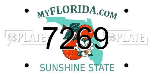7269 Florida License Plate