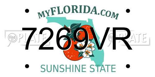 7269VR Florida License Plate