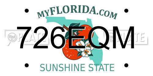 726EQM Florida License Plate