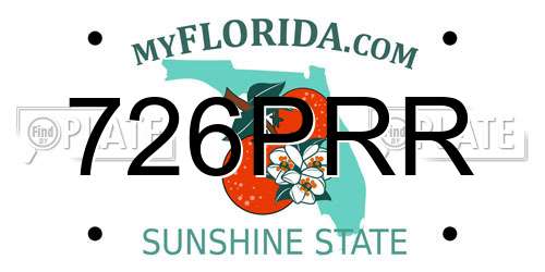 726PRR Florida License Plate