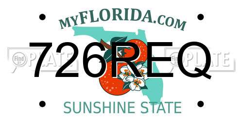 726REQ Florida License Plate
