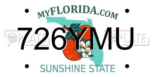 726YMU Florida License Plate