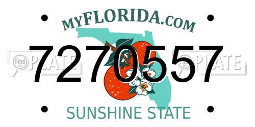 7270557 Florida License Plate