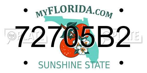72705B2 Florida License Plate