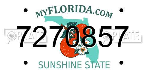 7270857 Florida License Plate
