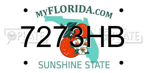 7273HB Florida License Plate