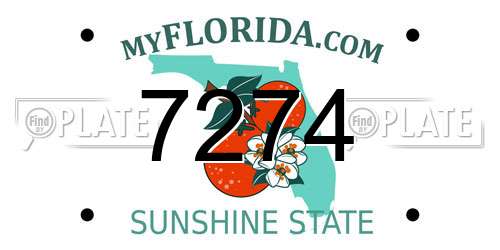7274 Florida License Plate