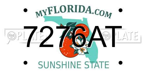7276AT Florida License Plate