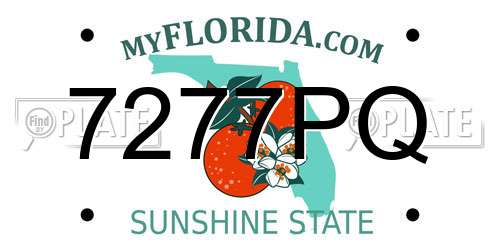 7277PQ Florida License Plate
