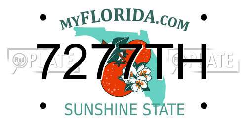 7277TH Florida License Plate