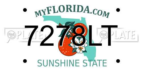 7278LT Florida License Plate