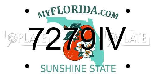 7279IV Florida License Plate