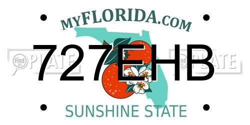 727EHB Florida License Plate