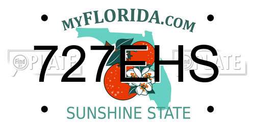 727EHS Florida License Plate