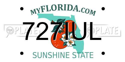 727IUL Florida License Plate