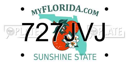 727JVJ Florida License Plate