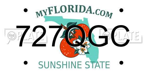 727QGC Florida License Plate