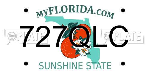 727QLC Florida License Plate