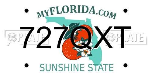 727QXT Florida License Plate