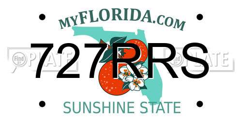 727RRS Florida License Plate