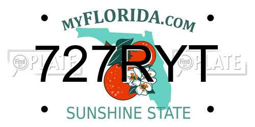 727RYT Florida License Plate