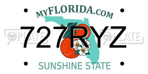 727RYZ Florida License Plate