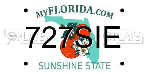 727SIE Florida License Plate