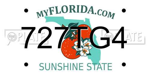 727TG4 Florida License Plate