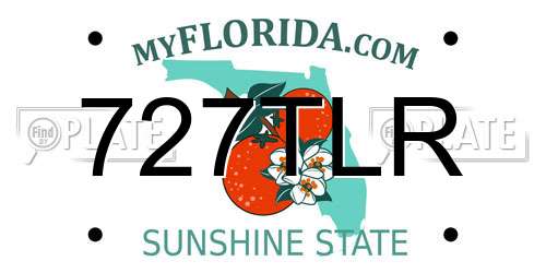 727TLR Florida License Plate