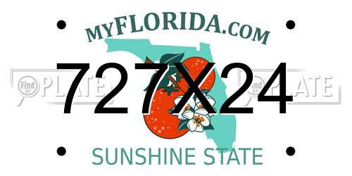 727X24 Florida License Plate