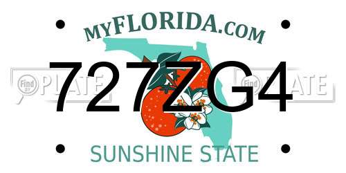727ZG4 Florida License Plate